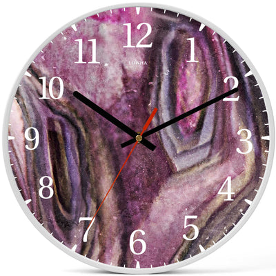 Wall Clock Decorative purple wave Battery Operated -LWHSWC30W-C118 (6622835146848)