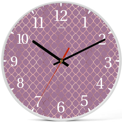 Wall Clock Decorative Foil pink Battery Operated -LWHSWC30W-C123 (6622835310688)