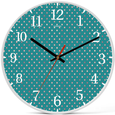 Wall Clock Decorative Green with Foil dots Battery Operated -LWHSWC30W-C130 (6622835540064)