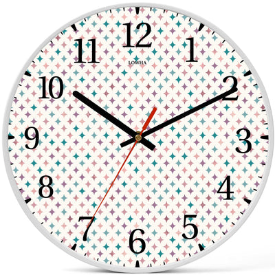 Wall Clock Decorative Little stars Battery Operated -LWHSWC30W-C135 (6622835703904)