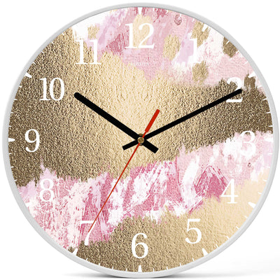 Wall Clock Decorative pink golden Battery Operated -LWHSWC30W-C143 (6622835998816)
