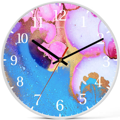 Wall Clock Decorative pink blue Battery Operated -LWHSWC30W-C145 (6622836064352)