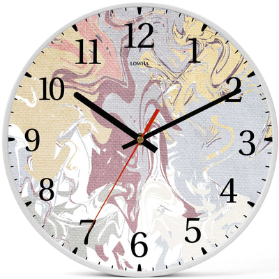 Wall Clock Decorative paint mix Battery Operated -LWHSWC30W-C147 (6622836129888)