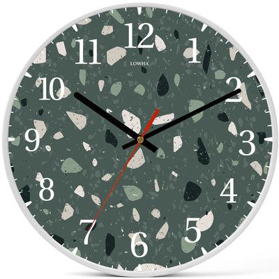 Wall Clock Decorative dark green Battery Operated -LWHSWC30W-C155 (6622836392032)