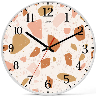 Wall Clock Decorative Orange pink Terrazzo Battery Operated -LWHSWC30W-C160 (6622836555872)