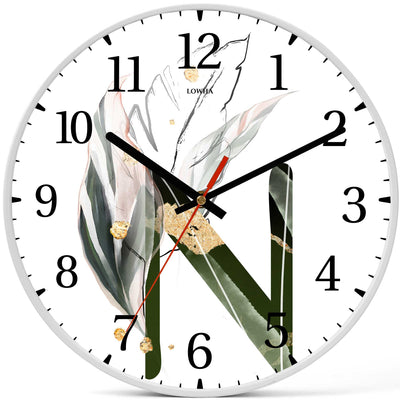 Wall Clock Decorative N lette Battery Operated -LWHSWC30W-C169 (6622836850784)