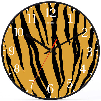 Wall Clock Decorative zebra orange Battery Operated -LWHSWC30B-C16 (6622831771744)