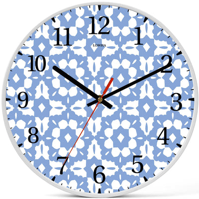 Wall Clock Decorative moroccan tile Battery Operated -LWHSWC30W-C175 (6622837047392)