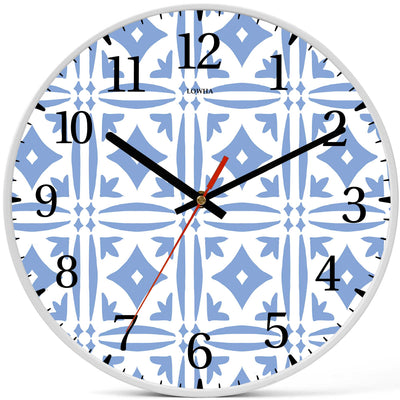 Wall Clock Decorative moroccan islamic blue Battery Operated -LWHSWC30W-C176 (6622837080160)