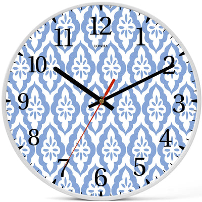 Wall Clock Decorative moroccan blue Battery Operated -LWHSWC30W-C180 (6622837211232)