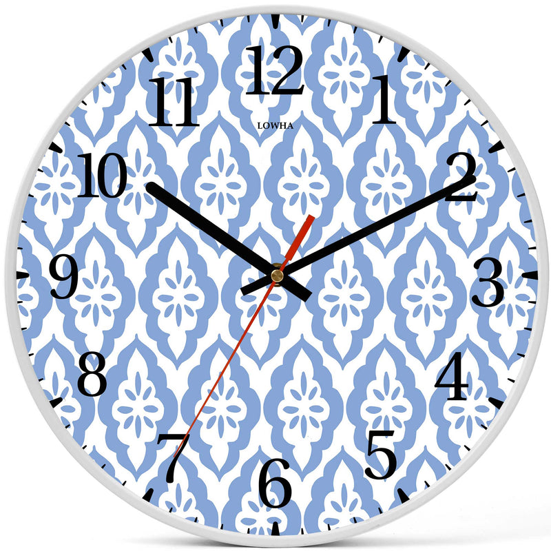 Wall Clock Decorative moroccan blue Battery Operated -LWHSWC30W-C180 (6622837211232)