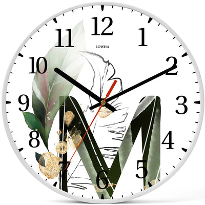 Wall Clock Decorative M letter Battery Operated -LWHSWC30W-C182 (6622837276768)