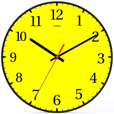 Wall Clock Decorative yellow Battery Operated -LWHSWC30B-C19 (6622831870048)