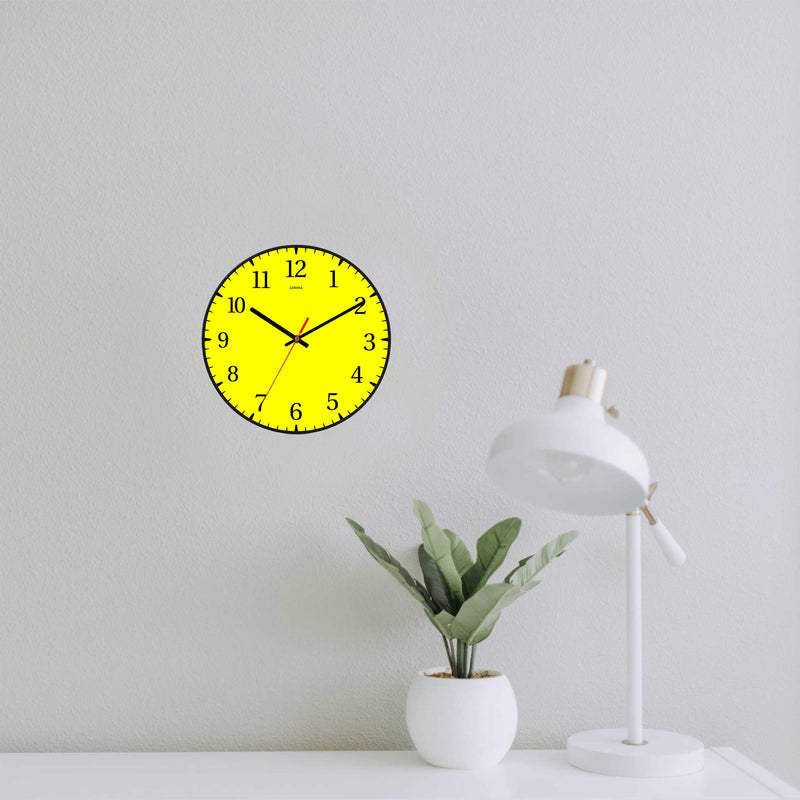 Wall Clock Decorative yellow Battery Operated -LWHSWC30B-C19 (6622831870048)