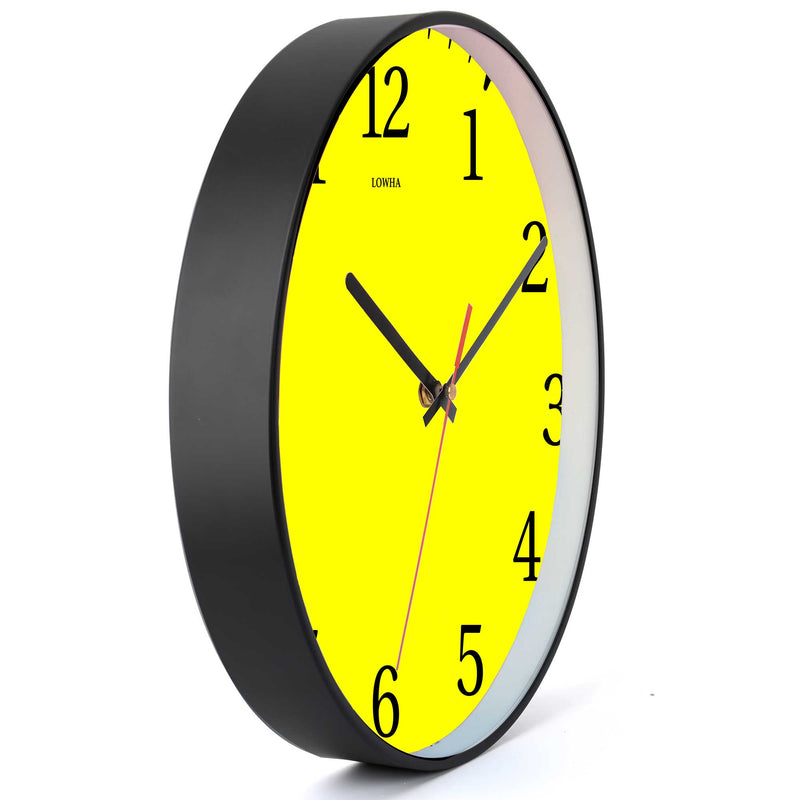 Wall Clock Decorative yellow Battery Operated -LWHSWC30B-C19 (6622831870048)