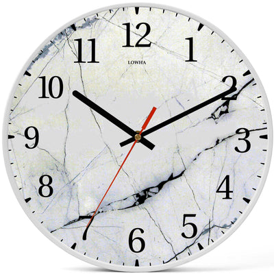 Wall Clock Decorative Marble floor Battery Operated -LWHSWC30W-C204 (6622837866592)
