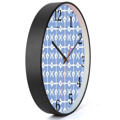 Wall Clock Decorative x o tiles blue Battery Operated -LWHSWC30B-C20 (6622831902816)