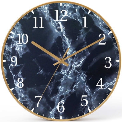 Wall Clock Decorative Marble Battery Operated -LWHSWC30G-C210 (6622838030432)
