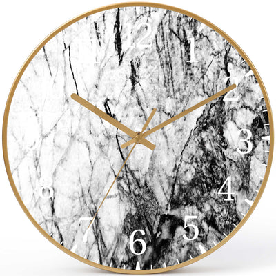 Wall Clock Decorative Marble Battery Operated -LWHSWC30G-C211 (6622838063200)