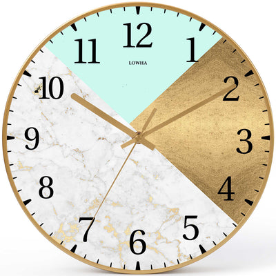 Wall Clock Decorative Marble Battery Operated -LWHSWC30G-C213 (6622838161504)