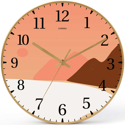 Wall Clock Decorative landscape Battery Operated -LWHSWC30G-C249 (6622839341152)