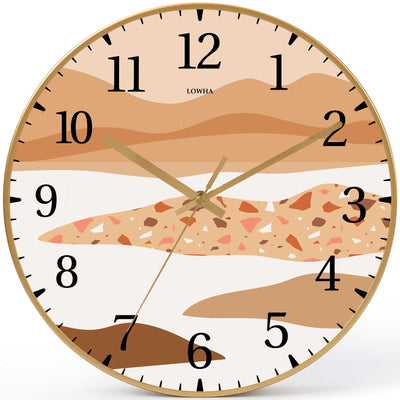 Wall Clock Decorative landscape Battery Operated -LWHSWC30G-C256 (6622839570528)