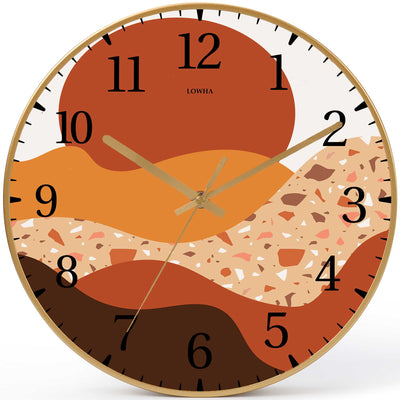 Wall Clock Decorative landscape Battery Operated -LWHSWC30G-C257 (6622839603296)