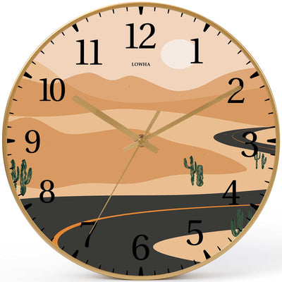 Wall Clock Decorative landscape Battery Operated -LWHSWC30G-C258 (6622839636064)