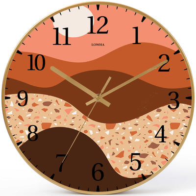 Wall Clock Decorative landscape Battery Operated -LWHSWC30G-C259 (6622839668832)