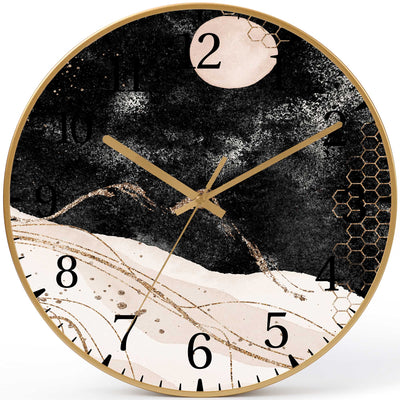 Wall Clock Decorative landscape Battery Operated -LWHSWC30G-C260 (6622839701600)