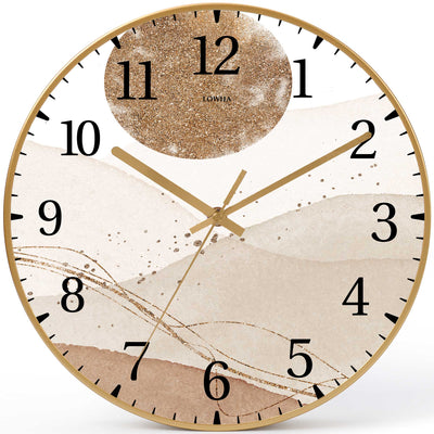Wall Clock Decorative landscape Battery Operated -LWHSWC30G-C265 (6622839865440)