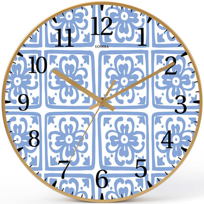 Wall Clock Decorative islamic tiles Battery Operated -LWHSWC30G-C272 (6622840094816)