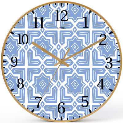Wall Clock Decorative islamic blue Battery Operated -LWHSWC30G-C273 (6622840127584)