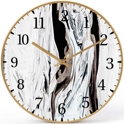Wall Clock Decorative ink water Marble Battery Operated -LWHSWC30G-C275 (6622840225888)