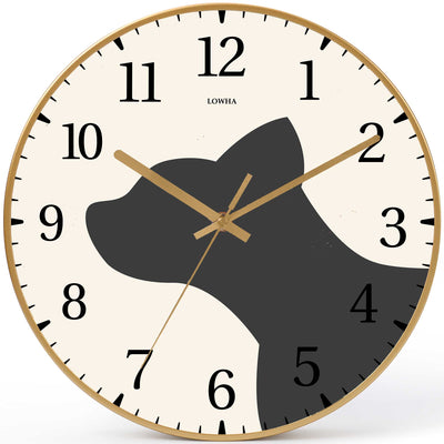 Wall Clock Decorative grey cat Battery Operated -LWHSWC30G-C286 (6622840717408)