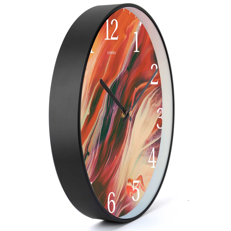 Wall Clock Decorative fire paint Battery Operated -LWHSWC30B-C309 (6622841536608)