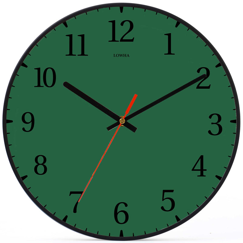 Wall Clock Decorative dark green Battery Operated -LWHSWC30B-C324 (6622841995360)