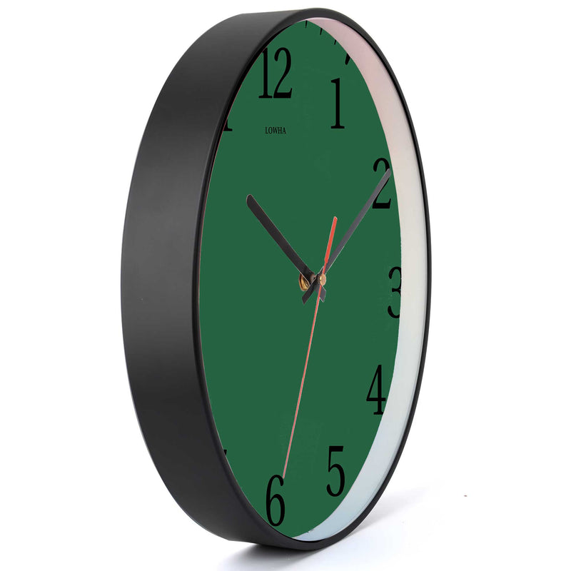 Wall Clock Decorative dark green Battery Operated -LWHSWC30B-C324 (6622841995360)