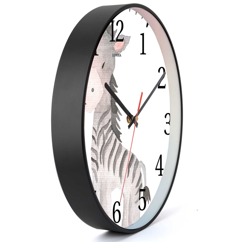 Wall Clock Decorative cute zebra Battery Operated -LWHSWC30B-C327 (6622842093664)