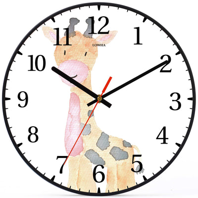 Wall Clock Decorative cute giraffe Battery Operated -LWHSWC30B-C331 (6622842224736)