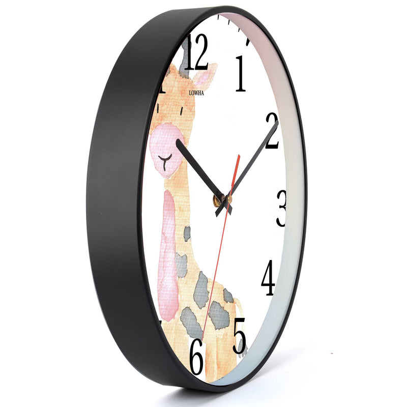 Wall Clock Decorative cute giraffe Battery Operated -LWHSWC30B-C331 (6622842224736)