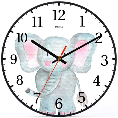 Wall Clock Decorative Cute elephant Battery Operated -LWHSWC30B-C332 (6622842257504)