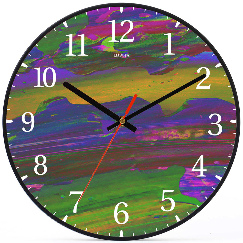 Wall Clock Decorative colors pint Battery Operated -LWHSWC30B-C334 (6622842323040)