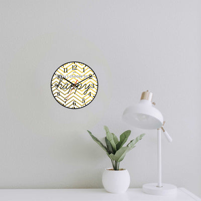 Wall Clock Decorative choose to be happy Battery Operated -LWHSWC30B-C340 (6622842519648)