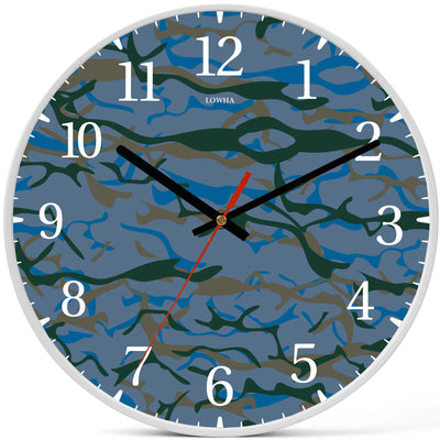 Wall Clock Decorative camouflage blue Battery Operated -LWHSWC30W-C350 (6622842847328)
