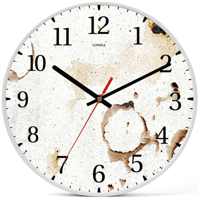 Wall Clock Decorative brown coffee Battery Operated -LWHSWC30W-C368 (6622843338848)