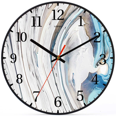 Wall Clock Decorative water ink grey Battery Operated -LWHSWC30B-C36 (6622832427104)