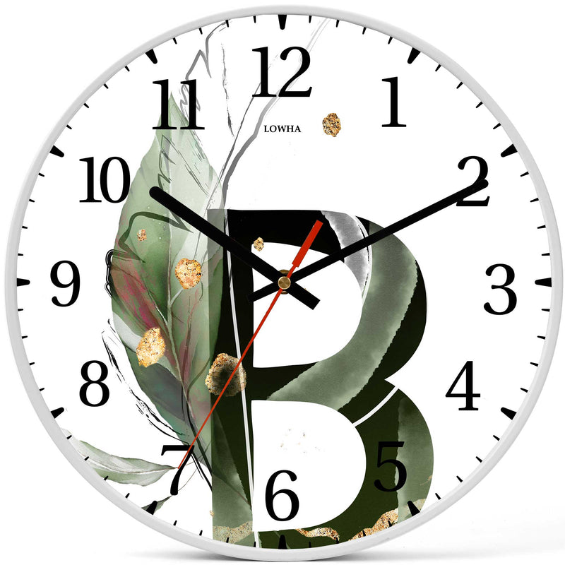 Wall Clock Decorative B letter Battery Operated -LWHSWC30W-C375 (6622843535456)