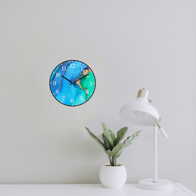 Wall Clock Decorative water gld blue Battery Operated -LWHSWC30B-C43 (6622832656480)