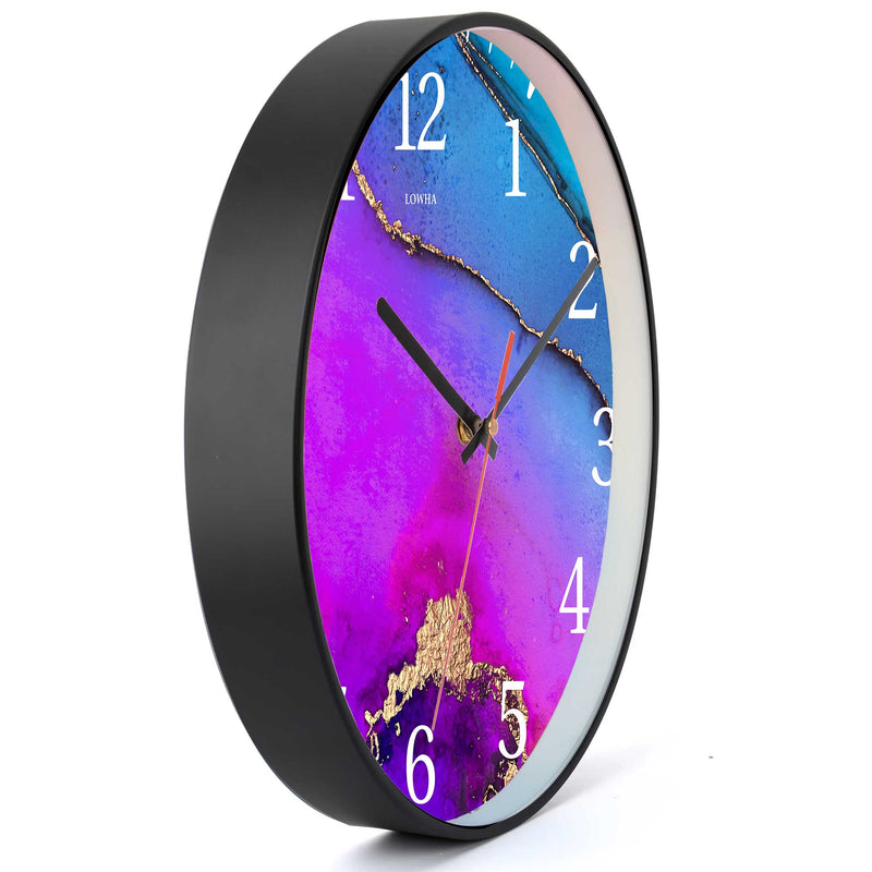 Wall Clock Decorative Purple color Battery Operated -LWHSWC30B-C47 (6622832787552)